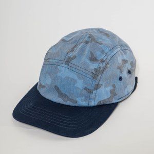 5 Panel Cap Hat - Blue Camo